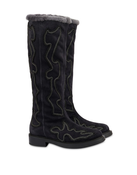 Austin Split-leather Boot Coal