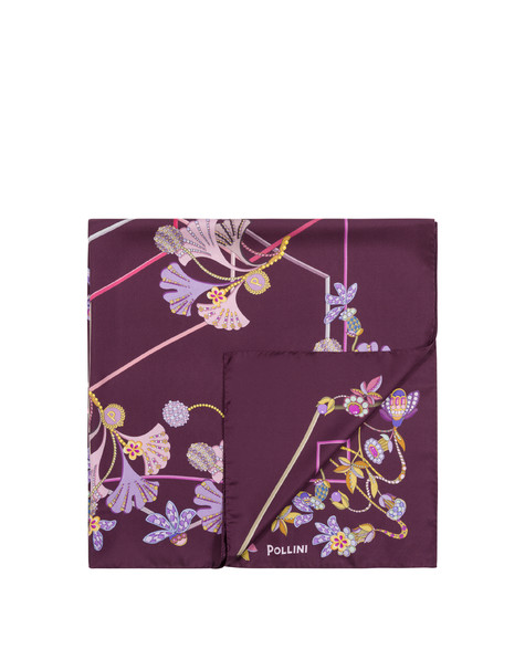 Seidentuch Mit Schmuckblüten-print 