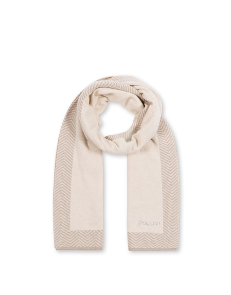 Schal Aus Wollmischung Mit Chevron-druck 