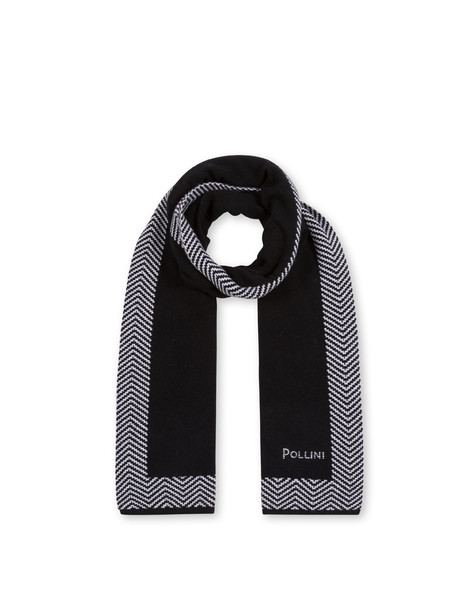 Schal Aus Wollmischung Mit Chevron-druck 