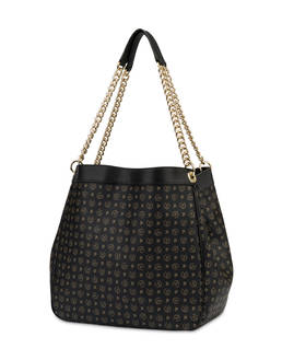 Heritage Pvc Hobo Bag Black/black | Pollini