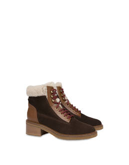 Frost Line suede leather and calfskin ankle boots Photo 2