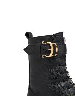 Stivali combat in vitello bottalato Buckle Notes Photo 4