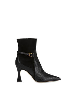 Arco ankle boots in split leather and crosta suede with python print Photo 1