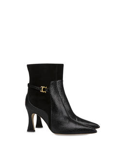 Arco ankle boots in split leather and crosta suede with python print Photo 2