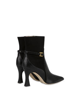 Arco ankle boots in split leather and crosta suede with python print Photo 3