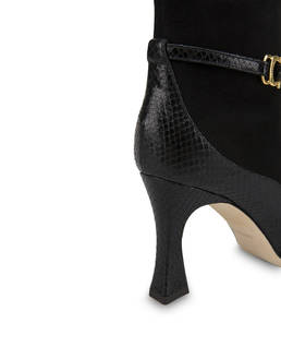 Arco ankle boots in split leather and crosta suede with python print Photo 5
