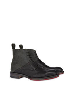 Mezzadro combat boots in calfskin and felt Photo 2