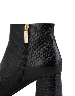 Sloane Square calfskin croc-print ankle boots Photo 4