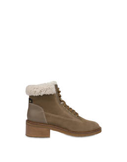 Frost Line suede leather and calfskin ankle boots Photo 1
