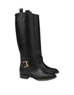Stivali cavaliere in vitello Buckle Notes Photo 2