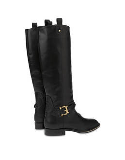 Stivali cavaliere in vitello Buckle Notes Photo 3