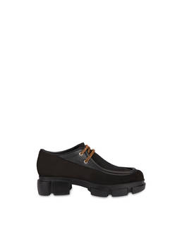 Split leather lace-up shoes with tank bottom Photo 1