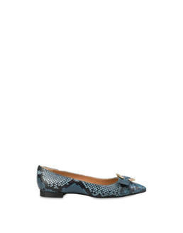 Breakfast At Tiffany's python print leather ballet flats Photo 1