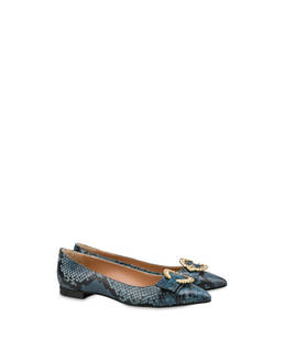 Breakfast At Tiffany's python print leather ballet flats Photo 2