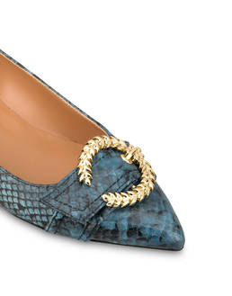 Breakfast At Tiffany's python print leather ballet flats Photo 4