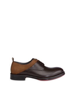 Mezzadro derby in moose print calfskin and nubuck Photo 1