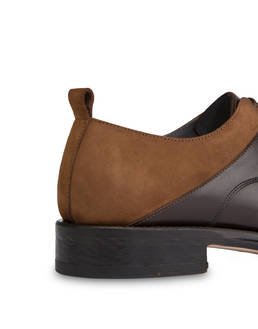 Mezzadro derby in moose print calfskin and nubuck Photo 5