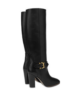 Stivali alti in vitello Buckle Notes Photo 3