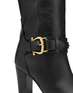Stivali alti in vitello Buckle Notes Photo 4