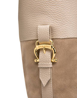 Stivali alti in crosta e vitello Cabiria Buckle Photo 5
