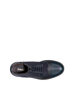Split leather and kidskin lace-up ankle boots with zipper Photo 3