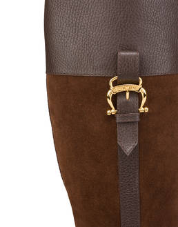 High boots in suede and Cabiria Buckle calfskin Photo 5
