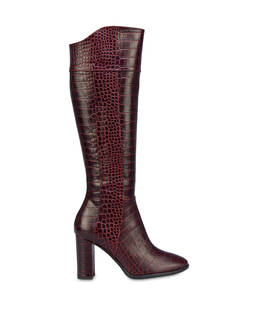 The Woman In Boots crocodile print calfskin boots Photo 1