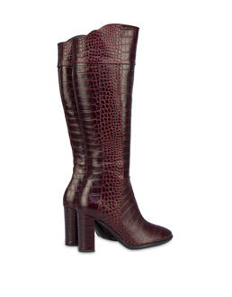 The Woman In Boots crocodile print calfskin boots Photo 3