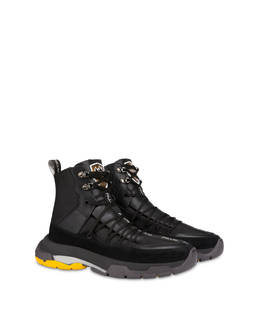 Sfera high sneakers in nylon, calfskin and split leather Photo 2