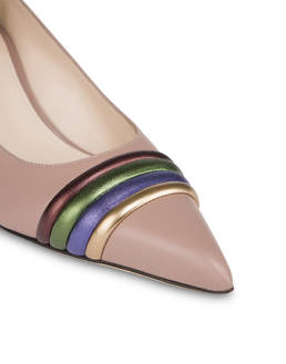 Rainbow calfskin décolleté Photo 4