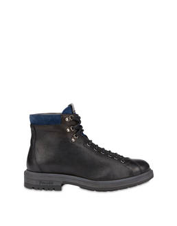 Climber combat boots in crust leather and kidskin Photo 1