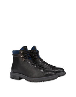 Climber combat boots in crust leather and kidskin Photo 2