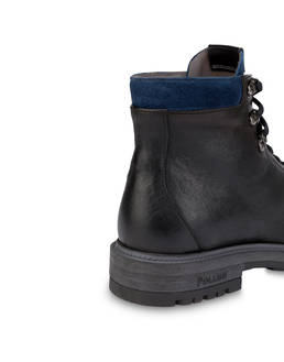 Climber combat boots in crust leather and kidskin Photo 5