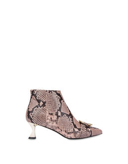 Breakfast At Tiffany's python print leather ankle boots Photo 1