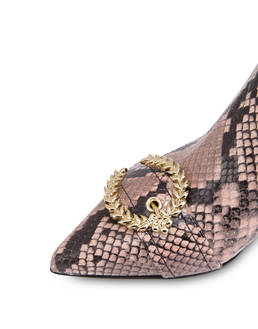 Breakfast At Tiffany's python print leather ankle boots Photo 4