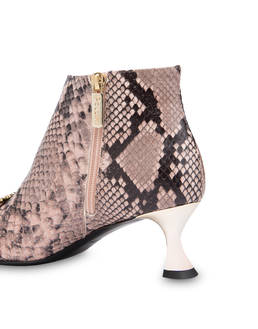 Breakfast At Tiffany's python print leather ankle boots Photo 5