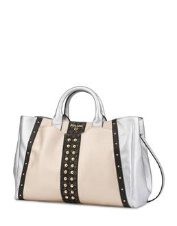 Double handle bag with Helena studs Photo 2