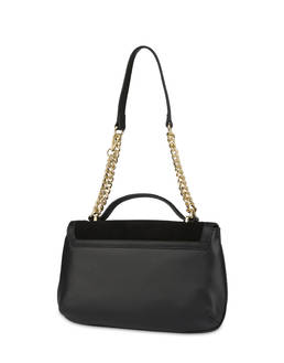 Annabelle handbag in garnet calfskin and suede leather Photo 3