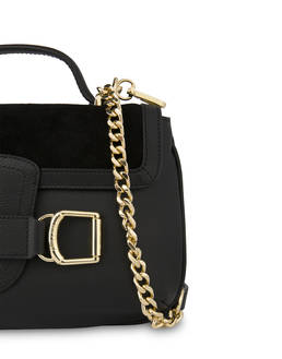 Annabelle handbag in garnet calfskin and suede leather Photo 5