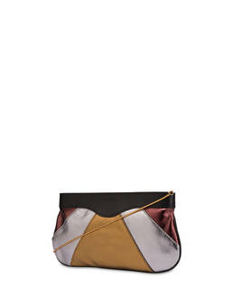 Majolica laminated nappa clutch bag Photo 3