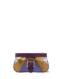 Majolica laminated nappa clutch bag Photo 1