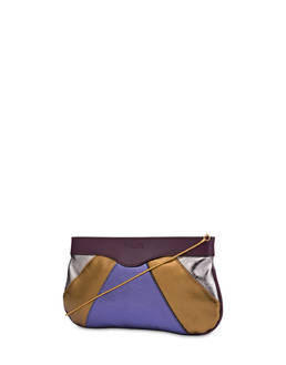 Majolica laminated nappa clutch bag Photo 3