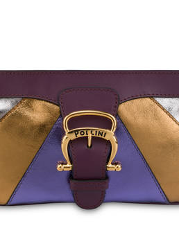 Majolica laminated nappa clutch bag Photo 5