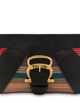 Pochette in vitello ed elaphe multirighe Photo 5