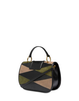 Borsa a mano patchwork in crosta e vitello Cabiria Buckle Photo 3