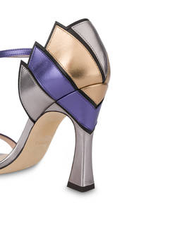 Nataly X Pollini laminated nappa leather sandals Photo 4