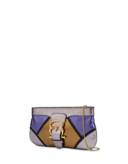 Pochette in nappa laminata con strass Nataly X Pollini Photo 2