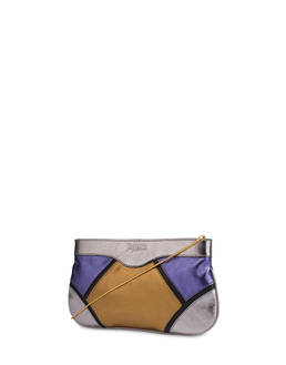 Pochette in nappa laminata con strass Nataly X Pollini Photo 3