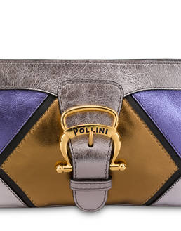 Pochette in nappa laminata con strass Nataly X Pollini Photo 5
